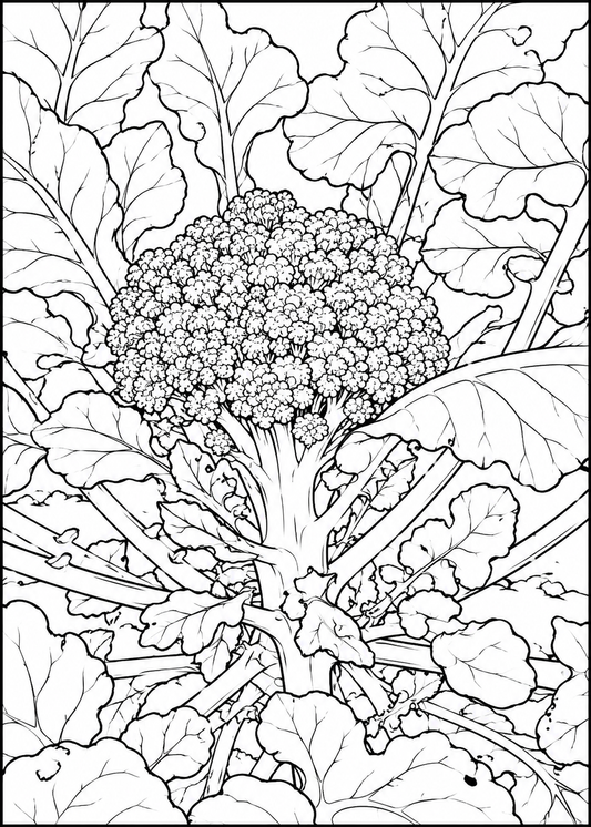 Coloring Page - #26 "Broccoli" - FREE WITH ANY ORDER