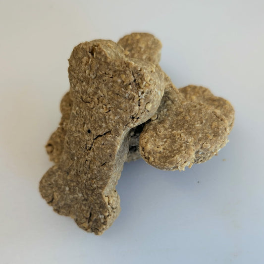 Banana-Peanut Butter Dog Treats $5.49 - 8 biscuits - Oat Flour, Banana, Peanut Butter, Egg